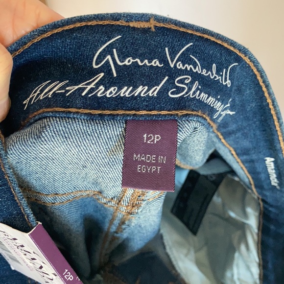 Gloria Vanderbilt Amanda Bermuda jean short classic rise hug me stretch 12P - Picture 14 of 17